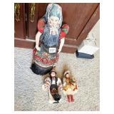 VINTAGE ETHNIC DOLLS WITH HAND PAINTED FACES
