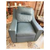 AMERICAN LEATHER RECLINER SLATE BLUE 36" W X 36"