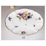 HEREND OVAL SERVING PLATE 10.5" FRUIT AND FLOWER