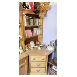 CORNER DESK WITH BOOKSHELF, 32X32X76