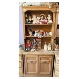 BOOKSHELF WITH 2 DOOR CABINET AND INTERNAL SHELF,