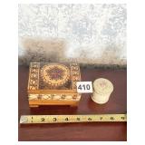 ENGRAVED WOODEN BOX MADE IN POLAND, PAINTED WOOD