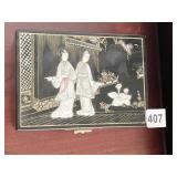 ORIENTAL INLAY BOX, 7X3.5