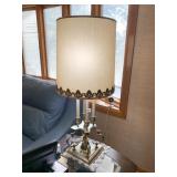 2 LIGHT STIFFLE LAMP WITH CANDELABRA CENTER