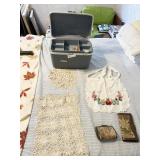 EMBROIDERED CHILD SIZE HALF APRON, TAPESTRY