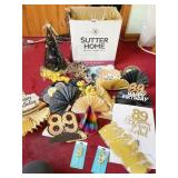 BLACK AND GOLD BIRTHDAY DECORATIONS, 89TH