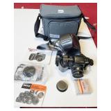 PENTAX SF1 CAMERA WITH CASE AND LENS