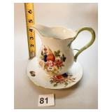 HEREND LARGE 5" CREAMER AND 6.25" LINER DISH