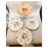 HEREND DINNER PLATES FRUITS AND FLOWERS PATTERN
