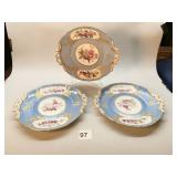 HEREND PLATES CHINES BOUQUET PATTERN 8.5" D