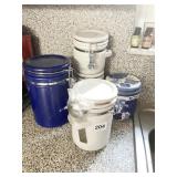 LOCKING CANISTERS WITH COFFEE SCOOPS