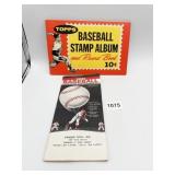 TOPPS BASEBALL STAMP ALBUM AND RECORD BOOK,