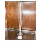STERLING BASE ETCHED BUD VASE DUNCAN CREATION