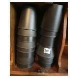 14 BLACK CLIP ON LAMP SHADES