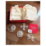 4 STERLING ORNAMENTS