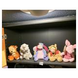 5 DISNEY WINNIE THE POOH BEAN BAG ANIMALS