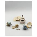 3 EGGS AND CAKE TRINKET BOX AND MINI SPOON