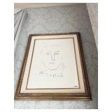 PALBO PICASSO POUR ROBIE ETCHING 25" X 21"