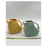 TWO MINIATURE FIESTA CREAMERS