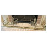 BRASS FIREPLACE FENDER 53" X 13" DEEP ONLY NOT