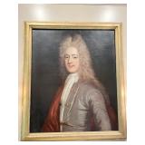 OIL PAINTING 35" H X 30" W - GILT WOOD FRAME OF