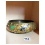 GANEMEDE GRINAGAR, KASHMIR PAPIER-MACHE BOWL W/