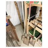 2 FLAT SHOVELS AND ONE ROUNDED