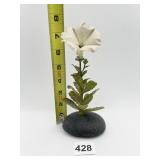 STONE BASE METAL FLOWER