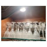 GALLIA FLORAL ETCHED CRYSTAL BEAUTIFUL STEMMED