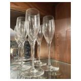 4 BACCARAT CHAMPAGNE GLASSES