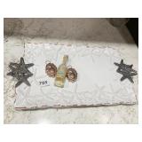 MUDPIE SAND DOLLAR TRAY 17.5" L, MINI OPEN BOTTLE