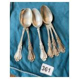 6 STARLING SILVER SPOONS PATTON 1905 - 4.0675 OZT
