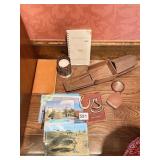 POST CARDS, WOOD BOAT ETC.