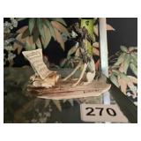 SIGNED LO SCRICCIOLO ITALY PORCELAIN FIGURINE DOG