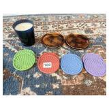 COASTERS AND CANDLE
