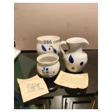 WILLIAMSBURG POTTERY SALT GLAZE DISHES AND SMALL