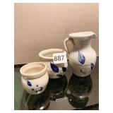 WILLIAMSBURG POTTERY SALT GLAZE POTS AND SMALL