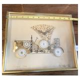 1902 PACKARD KERSH OF LONDON CAR CLOCKS IN FRAME