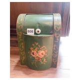 PAINTED KITCHEN FLOUR BIN WITH SLIDE UP DOOR, 8"H