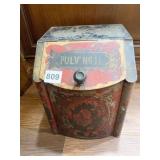 DISTRESSED PAINTED FRENCH KITCHEN FLOUR BIN,