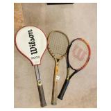 WILSON TENNIS RACKETS, ELLSWORTH VINUS WOODEN