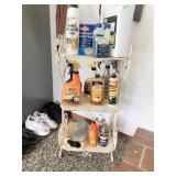 METAL AND WOOD SHELF UNIT