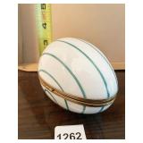 LIMOGE FRANCE EGG W/ HISTORY OF THE EGG