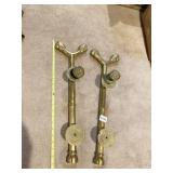 PAIR OF 24" VERY HEAVY SOLID BRASS LION HEAD