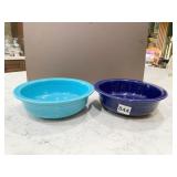 FIESTA WARE CIRCULAR BLUE DISHES, 8.5"