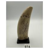SCRIMSHAW WHALE