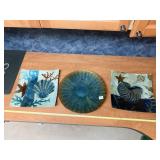 MULTICOLORED SERVING DISH IN SHELL MOTIF DISHES