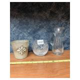 VASE, ROSE BOWL, WATERFORD CRYSTAL PITCHER