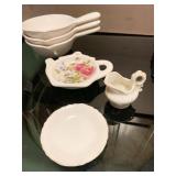 SET OF 4 CERAMIC BUTTER WARMER DISHES, CROWNE
