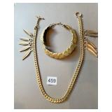 UNUSUAL YVES SAINT LAURENT 28" L FEATHER ACCENT